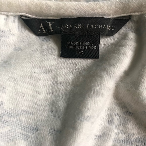 Armani Exchange White Tee with Sequin Angel Wings - Picture 5 of 5